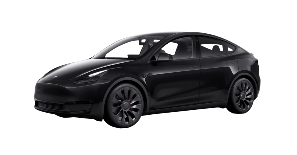 Tesla Model Y électrique avec un grand coffre idéal pour les voyageurs avec beaucoup de bagages, service chauffeur privé CLB