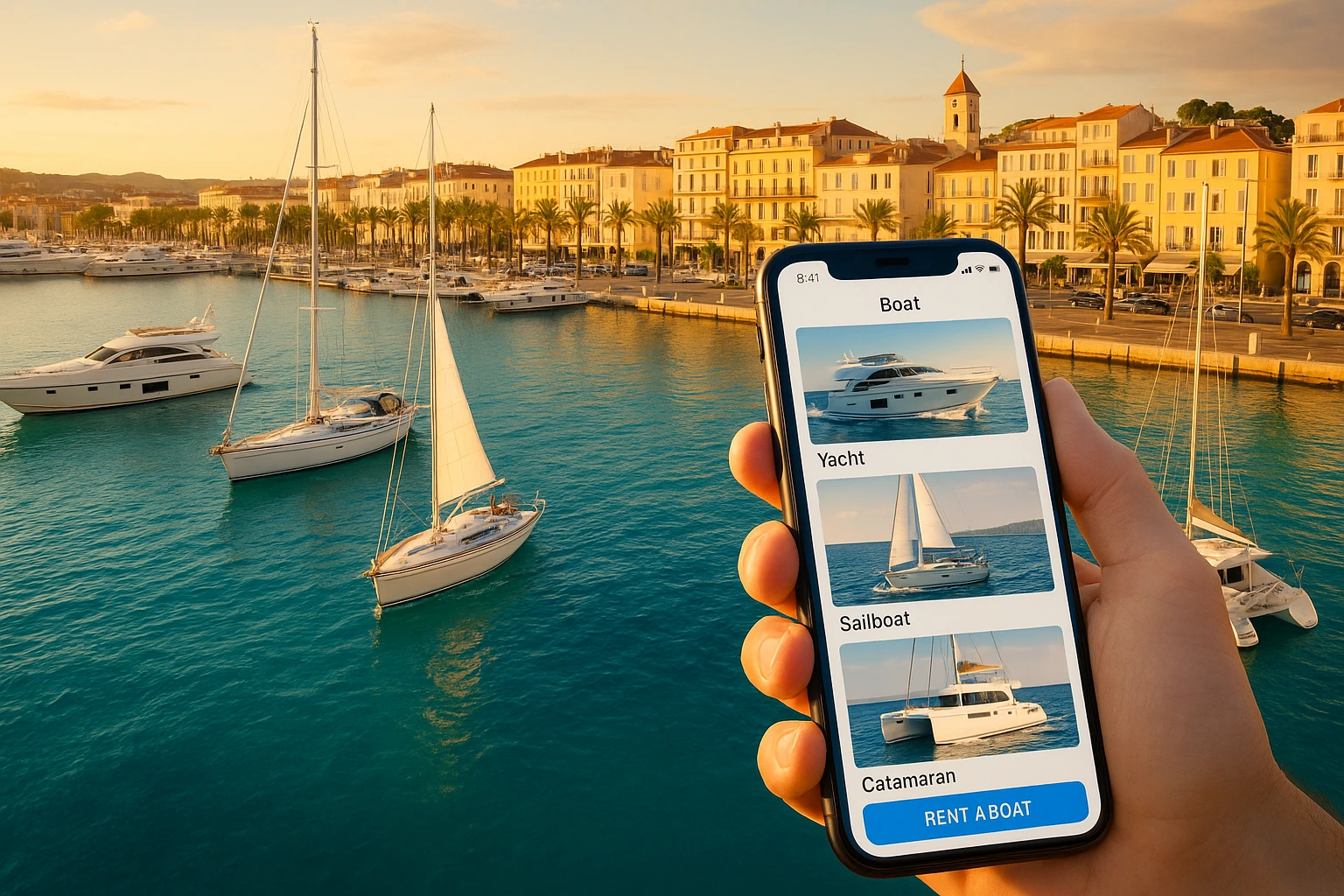 interface du site mobile SamBoat.fr